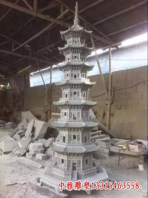 中式佛文化古典建筑石雕宝塔 连云港石塔雕塑加工厂