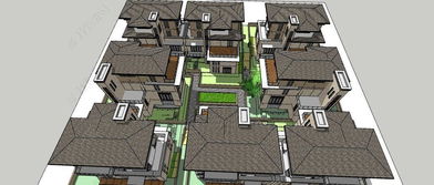 精品欧式古典风格住宅楼建筑su模型设计模型下载