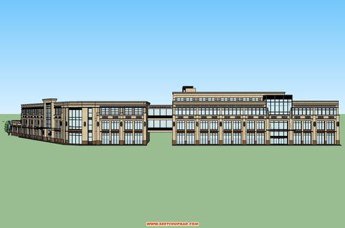 住宅小区组团沿街新古典商铺单体 sketchup模型库 sketchup吧 sketchup中文门户网站